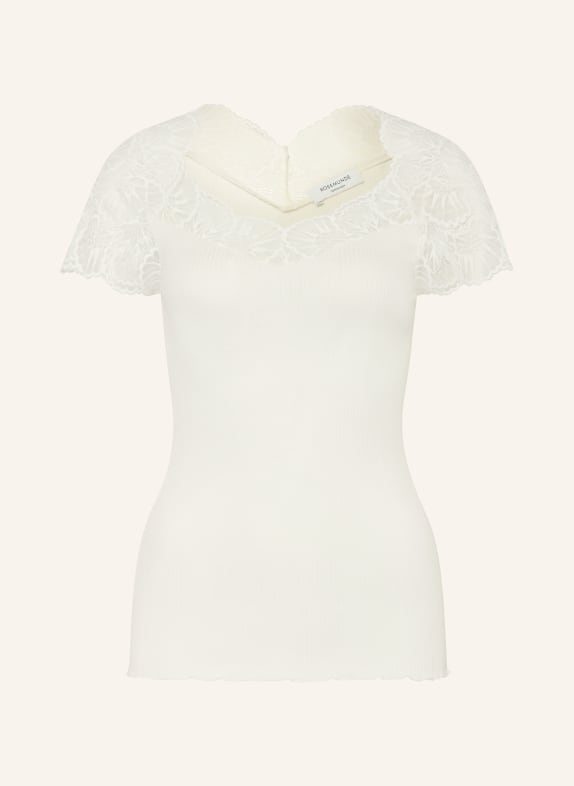 rosemunde T-shirt BEATHA avec soie et dentelle ÉCRU