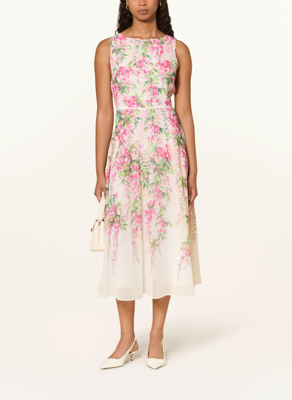 HOBBS Rochie CARLY ALB / ROZ / VERDE