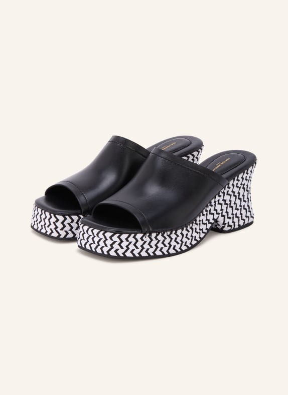 CLAUDIE PIERLOT Mules SCHWARZ / WEISS
