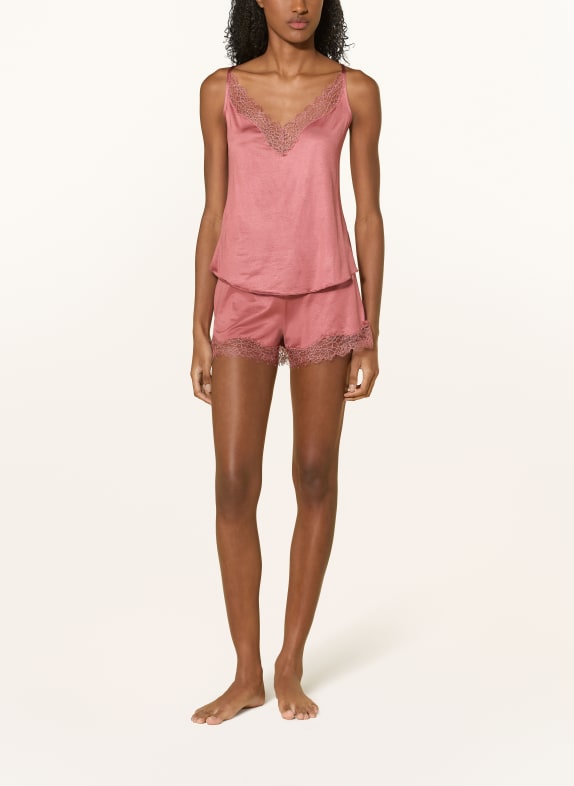 mey Sovshorts i serien PURE SHINE LACE GAMMALROSA