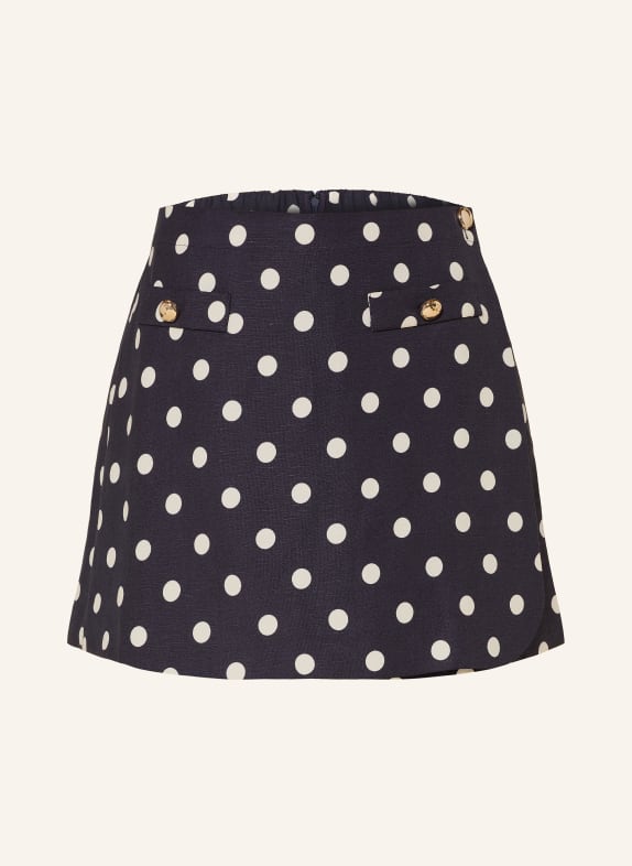 maje Skort mit Leinen DUNKELBLAU / WEISS