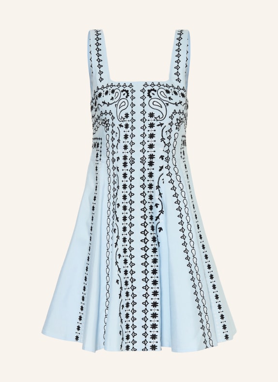 maje Kleid mit Leinen HELLBLAU / WEISS / SCHWARZ