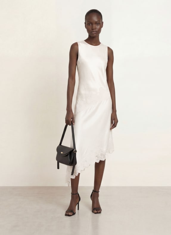 SANDRO Kleid mit Spitze ECRU