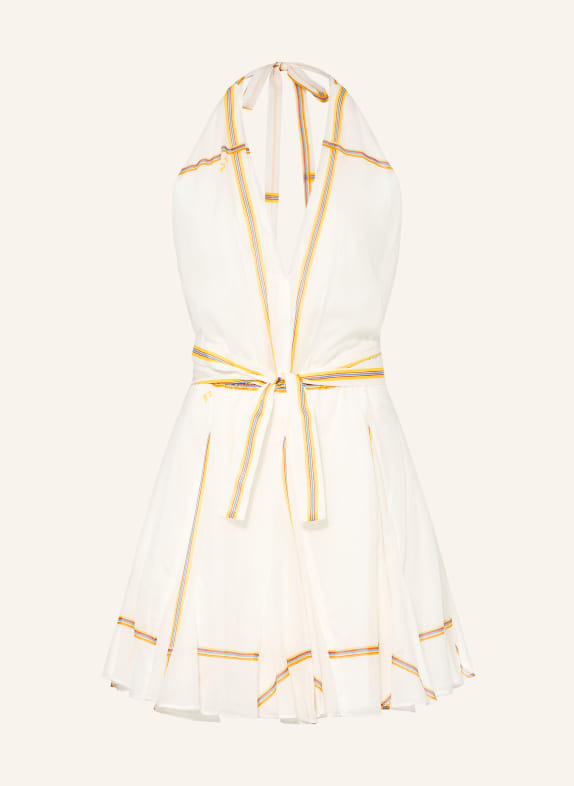 maje Kleid WEISS / DUNKELORANGE / GELB