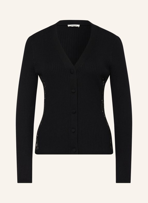 SANDRO Strickjacke mit Seide SCHWARZ