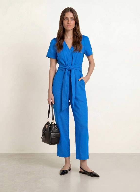 HOBBS EVIE-jumpsuit van linnen BLAUW