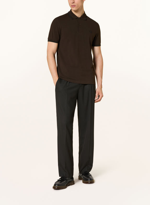 FRED PERRY Piqué poloshirt MARRON FONCÉ