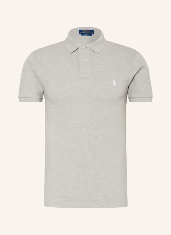 POLO RALPH LAUREN Koszulka polo z piki slim fit SZARY