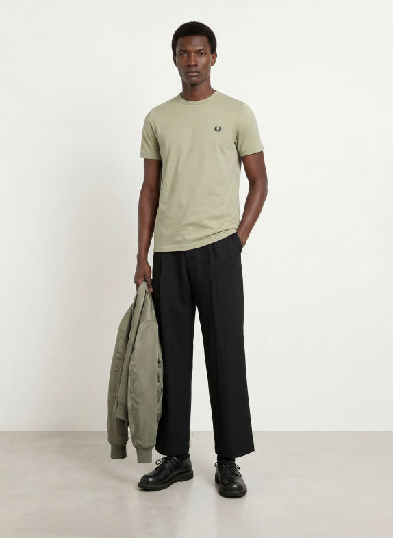FRED PERRY T-shirt LICHTGROEN