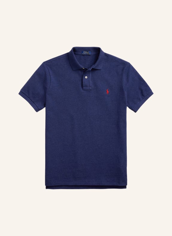 POLO RALPH LAUREN Koszulka polo z piki custom slim fit GRANATOWY / CIEMNOCZERWONY