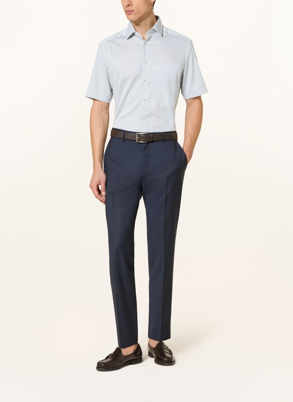 OLYMP Halbarm-Hemd Luxor modern fit OLIV / DUNKELBLAU / WEISS