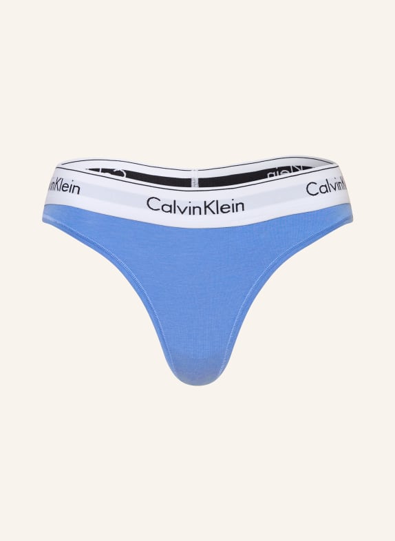 Calvin Klein Stringi MODERN COTTON JASNONIEBIESKI