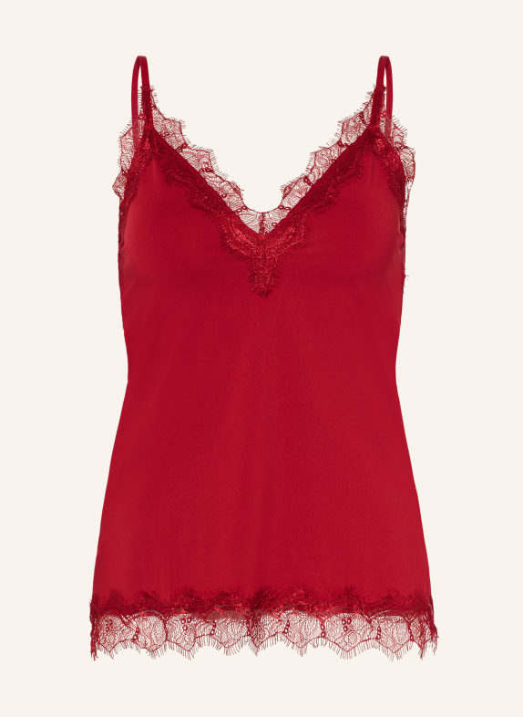 rosemunde Top BILLIE mit Spitze ROT