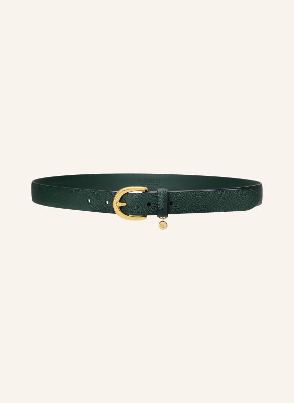 LAUREN RALPH LAUREN Leren riem PETROL