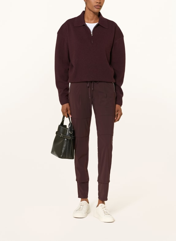 RAFFAELLO ROSSI Broek CANDY LONG in joggingstijl DONKERROOD