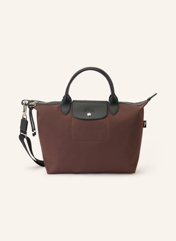 LONGCHAMP Shopper LE PLIAGE ENERGY MEDIUM DUNKELBRAUN / SILBER / SCHWARZ