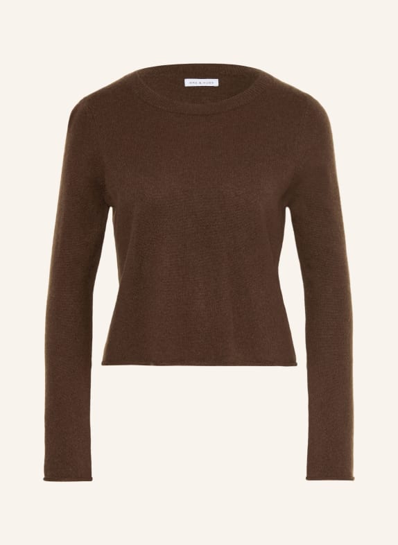 MRS & HUGS Cashmere pullover DARK BROWN