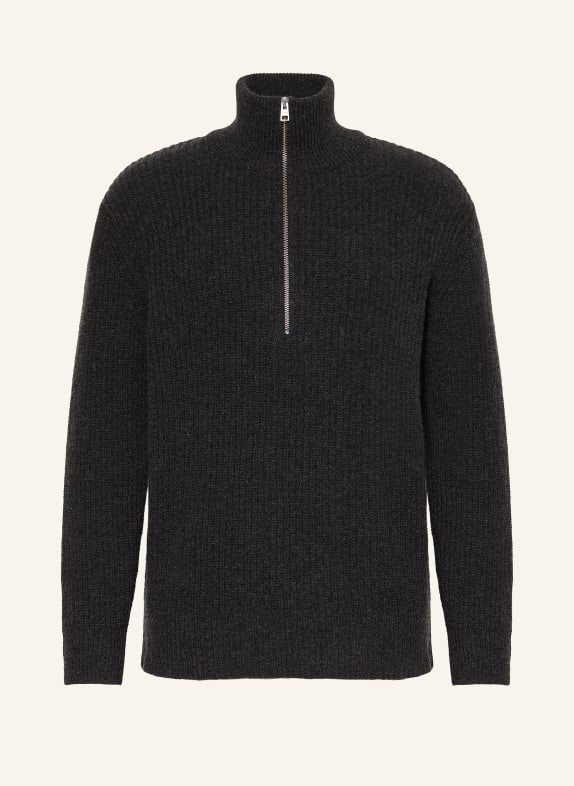 CLOSED Half-zip sweater BLACK