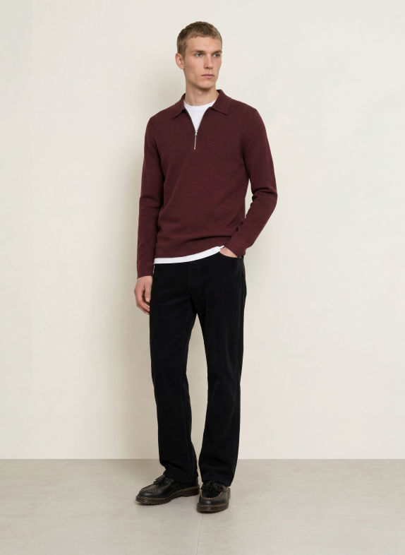 SAMSØE  SAMSØE Knitted polo shirt GUNA BROWN