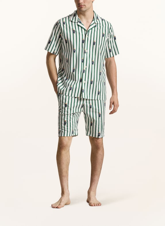 POLO RALPH LAUREN Lounge-Shorts GRÜN / WEISS