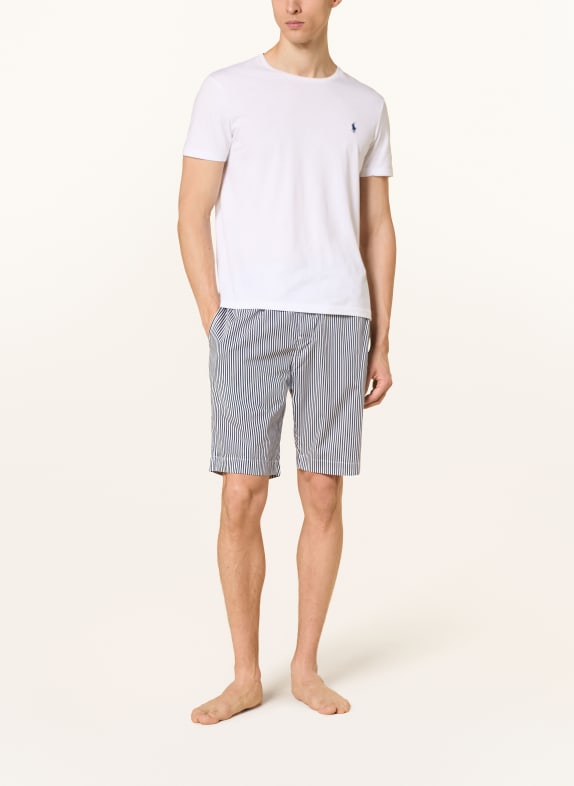 POLO RALPH LAUREN Lounge-Shorts WEISS / DUNKELBLAU