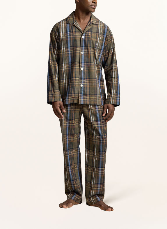 POLO RALPH LAUREN Pajamas OLIVE / BLUE