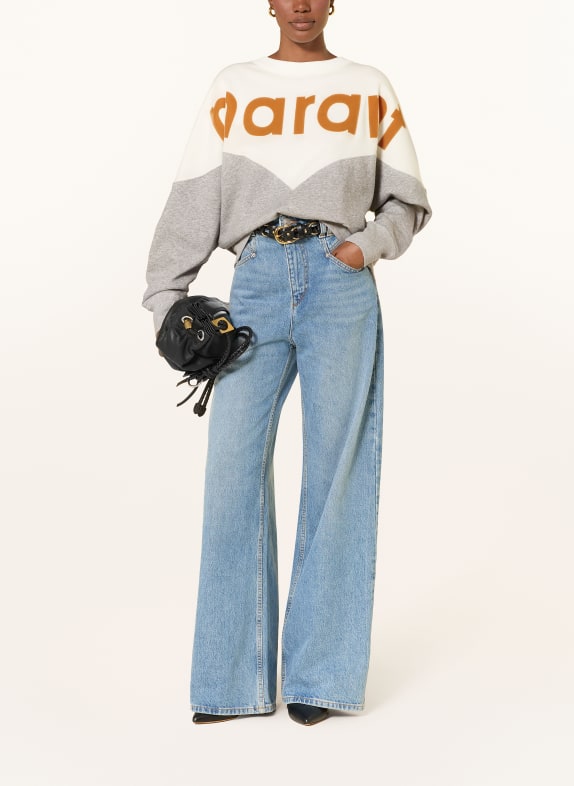 MARANT ÉTOILE Sweatshirt HOUSTON CRÈME / COGNAC / GRIJS
