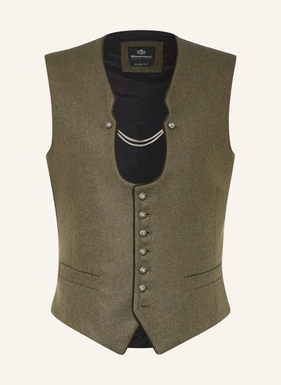 Hammerschmid Trachtenweste VIZENZ Slim Fit KHAKI / DUNKELGRÜN