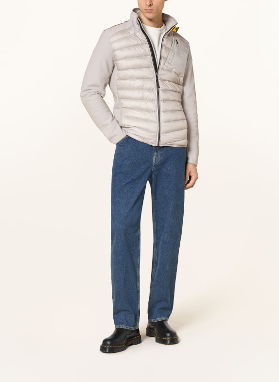 PARAJUMPERS Donsjack JAYDEN in materiaalmix LICHTGRIJS
