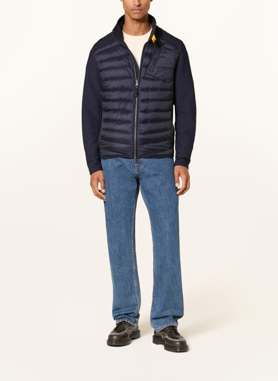 PARAJUMPERS Donsjack JAYDEN in materiaalmix DONKERBLAUW