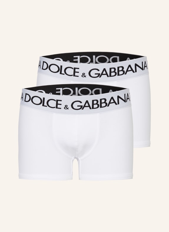 DOLCE & GABBANA Boxerky, 2 kusy v balení BÍLÁ / ČERNÁ