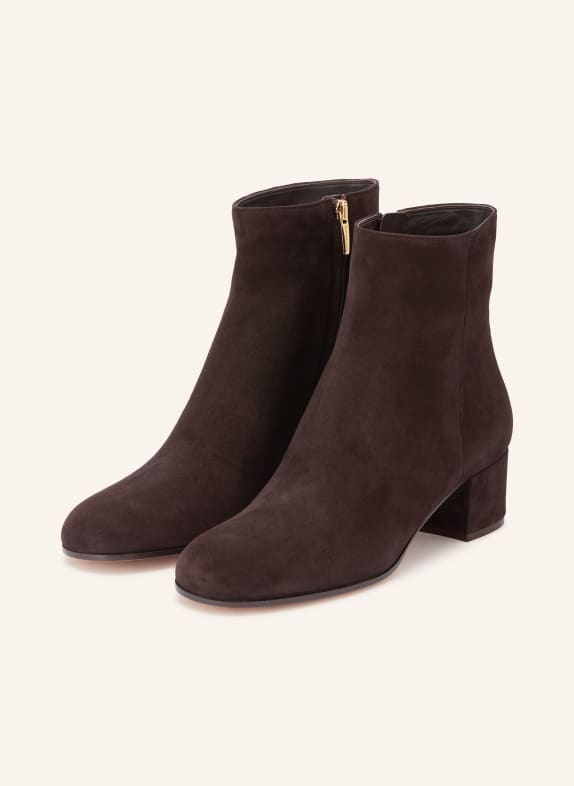 Gianvito Rossi bottines MARRON FONCÉ / OR