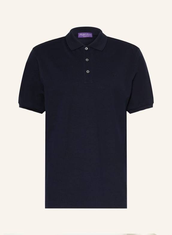 RALPH LAUREN PURPLE LABEL Polo piqué BLEU FONCÉ