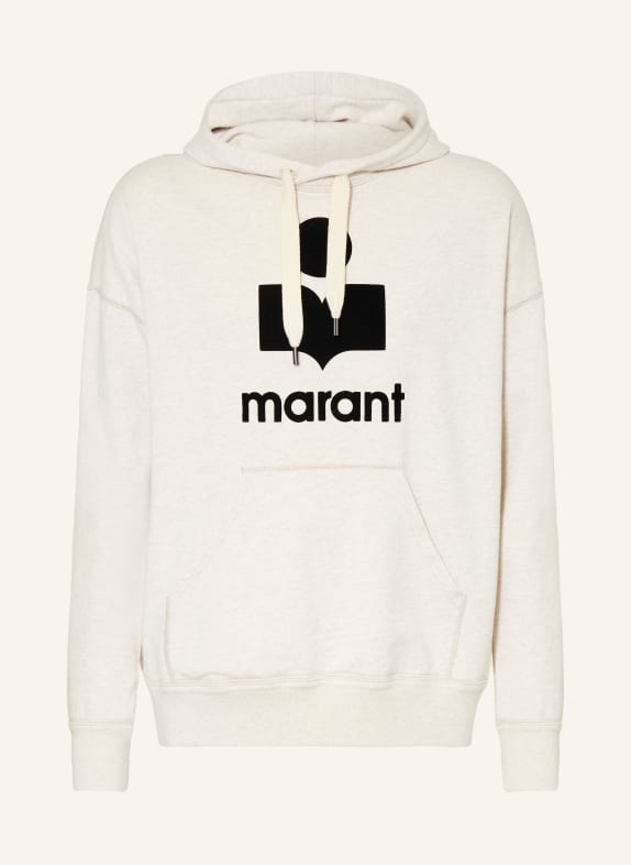 ISABEL MARANT Mikina s kapucí MILEY SVĚTLE ŠEDÁ / ČERNÁ