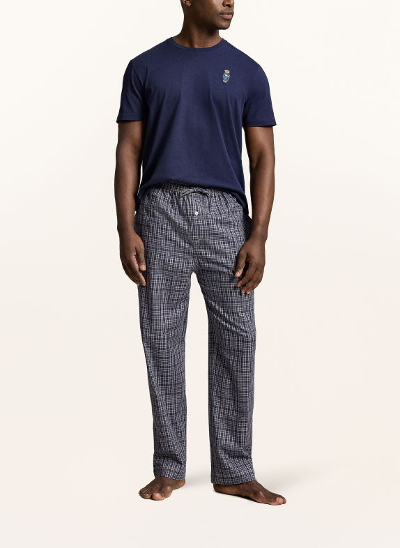 POLO RALPH LAUREN Pajamas DARK BLUE / LIGHT BROWN