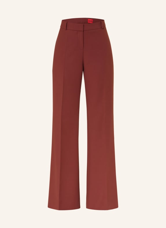 HUGO Bootcut-Hose HILOTINNA DUNKELROT