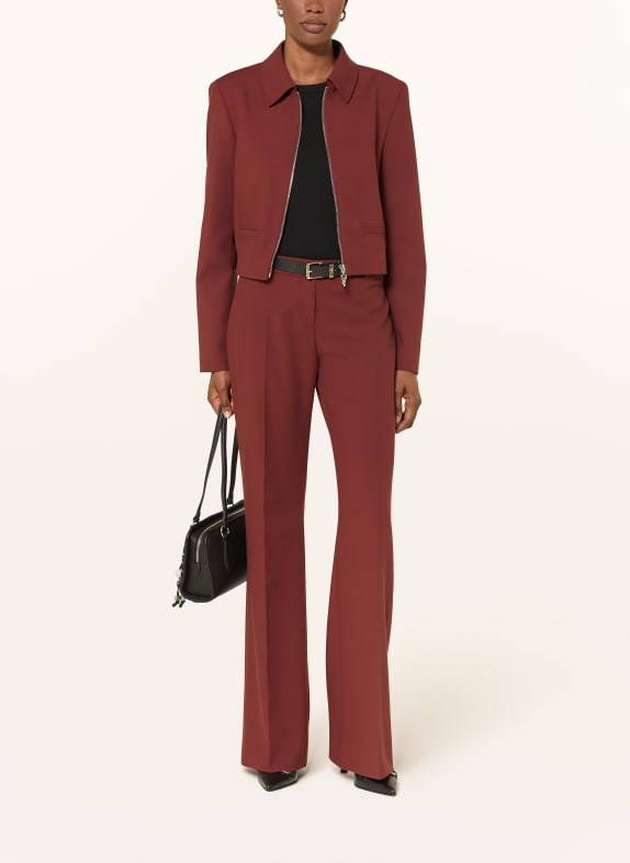 HUGO Bootcut-broek HILOTINNA DONKERROOD