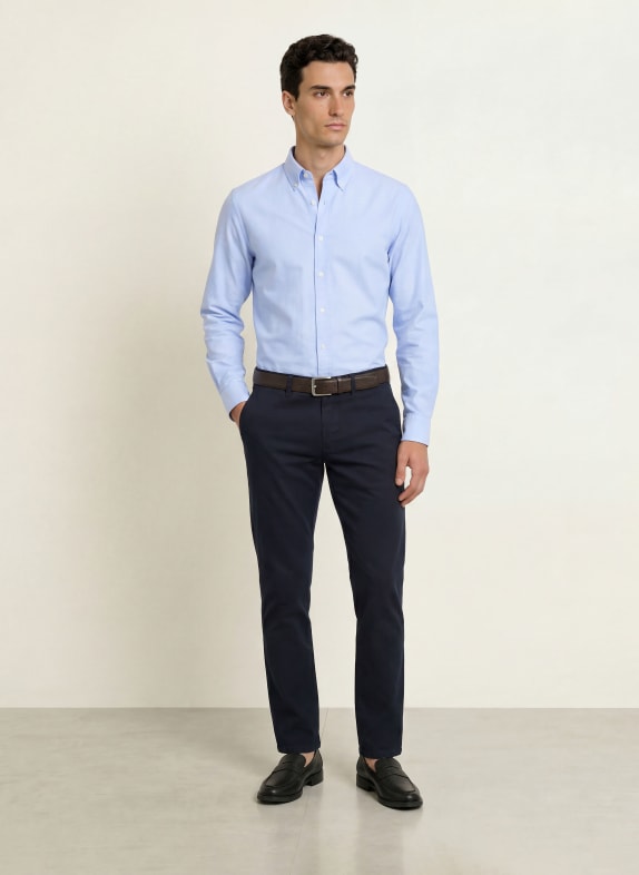 HACKETT LONDON Oxford overhemd Slim Fit LICHTBLAUW