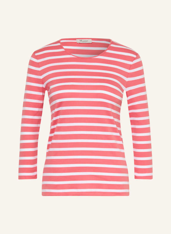 MAERZ MUENCHEN Shirt mit 3/4-Arm HELLROT / WEISS