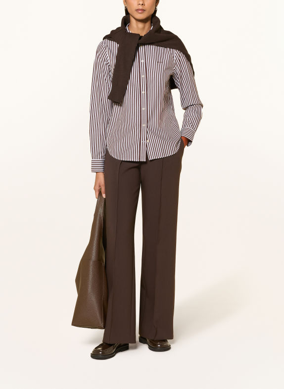 GANT Shirt blouse BROWN / WHITE