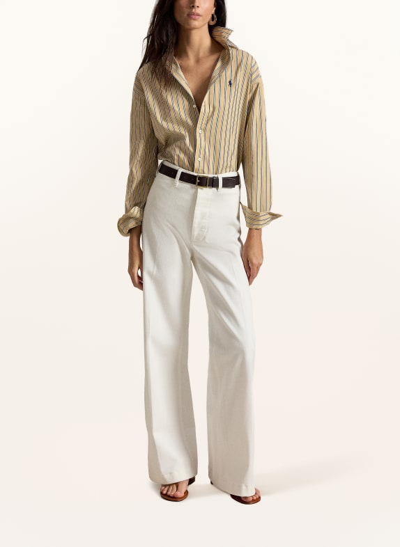POLO RALPH LAUREN Skjortblus BEIGE / VIT