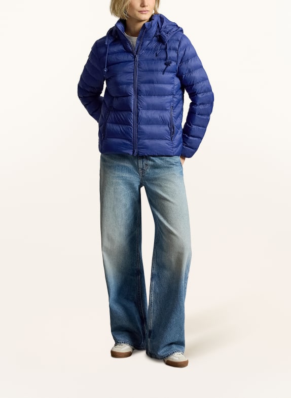 POLO RALPH LAUREN Steppjacka med avtagbar huva BLÅ