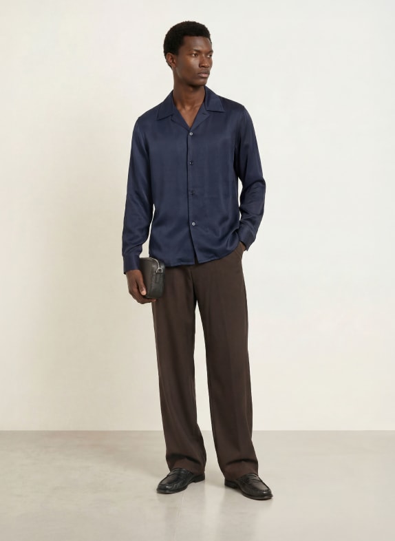 SANDRO Resorthemd Regular Fit DUNKELBLAU