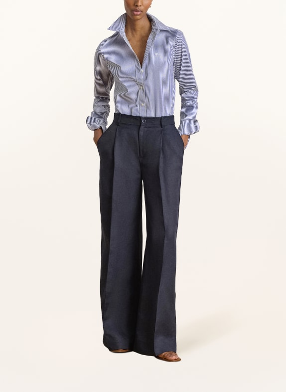LAUREN RALPH LAUREN Hemdbluse HELLBLAU / WEISS