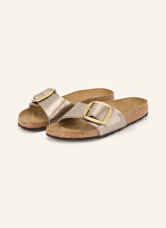 BIRKENSTOCK Slides MADRID BIG BUCKLE TAUPE / GOLD