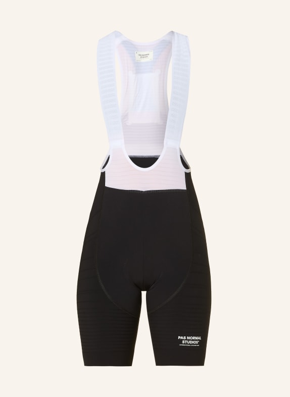 PAS NORMAL STUDIOS Radhose MECHANISM PRO mit Trägern und gepolstertem Einsatz SCHWARZ / WEISS