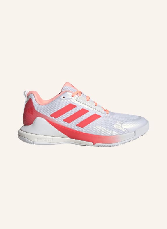 adidas Chaussures d'intérieur NOVAFLIGHT 2 BLANC / ROUGE FLUO
