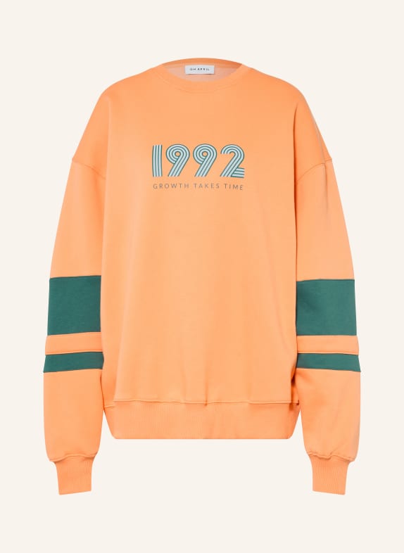 OH APRIL Oversized sweatshirt LICHTORANJE / LICHTGRIJS / PETROL