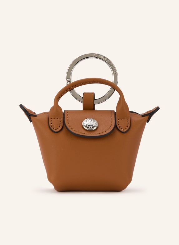 LONGCHAMP Schlüsselanhänger LE PLIAGE XTRA BRAUN / SILBER