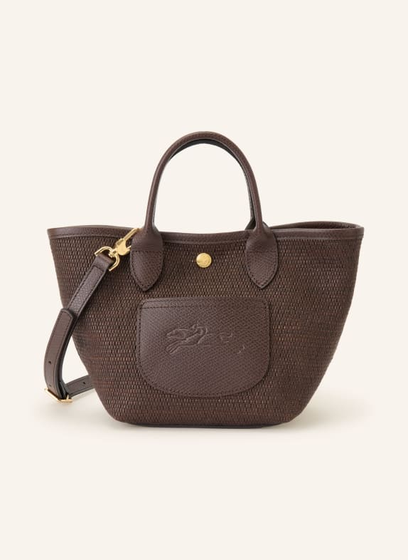 LONGCHAMP Shopper PANIER SMALL DUNKELBRAUN / GOLD